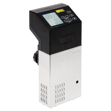 Buffalo Thermoplongeur cuisson sous vide portable Buffalo 1500W, acier inoxydable et noir, capacité maximale : 40 litres, 5°C à