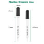 Hyber&Cara 20 x 1 ml Pipettes graduées compte-gouttes en verre pour médicaments, huiles essentielles, peinture d'art, laboratoir