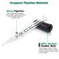 Hyber&Cara 20 x 1 ml Pipettes graduées compte-gouttes en verre pour médicaments, huiles essentielles, peinture d'art, laboratoir