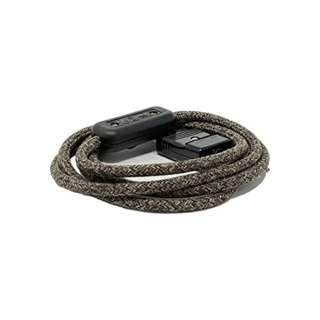 Câblage pour Lampe Abat-Jour avec câble électrique tissu. Couleurs variées (toile marron)