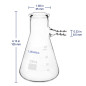 Labasics 100 ml Flacon Filtrant Mur Lourd Verre Borosilicaté Filtering Flask, Col Boulon avec Tubulation, 100 ml Labasics 100 ml Flacon Filtrant Mur Lourd Verre Borosilicaté Filtering Flask, Col Boulon avec Tubulation, 100 ml