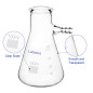 Labasics 100 ml Flacon Filtrant Mur Lourd Verre Borosilicaté Filtering Flask, Col Boulon avec Tubulation, 100 ml Labasics 100 ml Flacon Filtrant Mur Lourd Verre Borosilicaté Filtering Flask, Col Boulon avec Tubulation, 100 ml