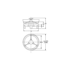Bonomini - Valve / Clapet Anti Retour Anti Odeur Mécanique en Silicone Anti Odeur - Pour Tuyaux de Douche de 75 à 80 MM - Gris/V