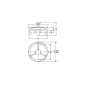 Bonomini - Valve / Clapet Anti Retour Anti Odeur Mécanique en Silicone Anti Odeur - Pour Tuyaux de Douche de 75 à 80 MM - Gris/V