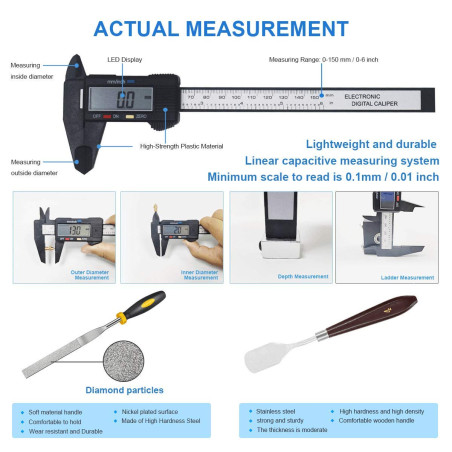 DollaTek Le kit d'outils d'imprimante 3D Comprend Un kit de Nettoyage de Retrait, Une Brosse à Aiguille pour Le Nettoyage des ét