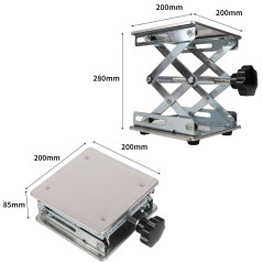 aleawol Pont élévateur de laboratoire en acier inoxydable,200x200 mm,Pour laboratoire, laboratoire, élévateur,Plate-forme de lev