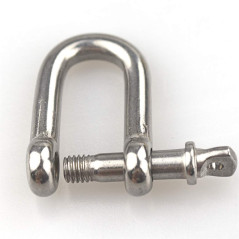 10pcs M4 La manille d'anneau de D ferme à clef l'acier inoxydable 304 pour le gréement résistant, transportant, manilles de mail