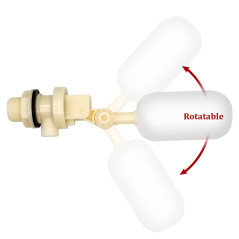 1 Piece 3/4" Flotteur D'Eau Avec Bras Ajustable Flotteur de RéServoir D'Eau Automatique pour éTangs, Abreuvoirs Pour BéTail, Aqu