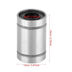DollaTek 10Pcs LM6UU 6x12x19mm Joint de caoutchouc côté double roulement à billes de mouvement linéaire
