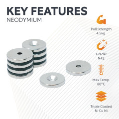 N42 Néodymium Magnet Pack de 2