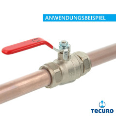 Vanne à boisseau sphérique avec raccord de compression pour tube en cuivre Ø 28 mm