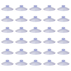 30 Pièces 20mm Ventouses Rondes Ventouse en Plastique Transparent Sans Crochets Support d'aspiration Adhésif Fort pour la Décora