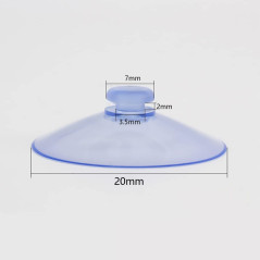 30 Pièces 20mm Ventouses Rondes Ventouse en Plastique Transparent Sans Crochets Support d'aspiration Adhésif Fort pour la Décora