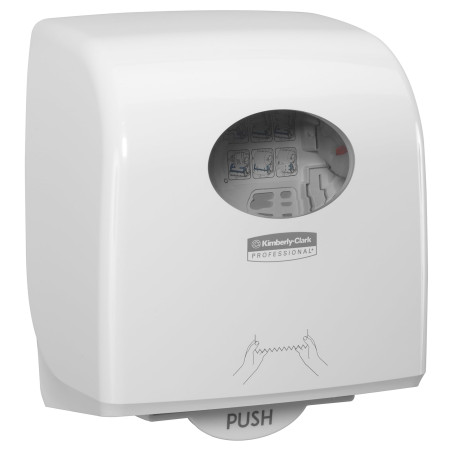 Distributeur d’essuie-mains en rouleaux Slimroll Aquarius 7955 – Blanc, Fixation murale, Compact et hygiénique, Idéal pour sanit