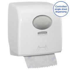 Distributeur d’essuie-mains en rouleaux Slimroll Aquarius 7955 – Blanc, Fixation murale, Compact et hygiénique, Idéal pour sanit