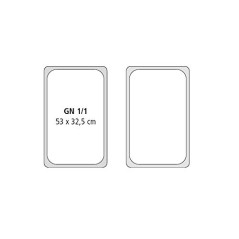 APS GN bacs 53 x 32,5 cm, Tiefe: 20 mm Acier Inoxydable, 2,5 Liter