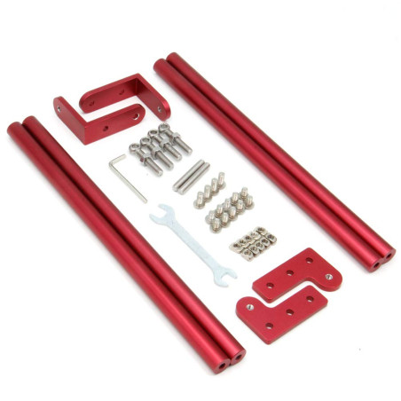 Zeberoxyz Ensemble de tiges de support rouges pour imprimante 3D CR-10, pièces d'alimentation pour imprimante 3D Creality CR-10