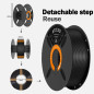 PETG+ Filament 1.75mm pour Imprimante 3D, Précision Dimensionnelle +/- 0.02mm, 1KG Bobine (2.2 LBS) d'Impression 3D, Noir
