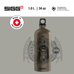Sigg - Gourde Aluminium - Traveller Batman Guardian (The Batman) - Certifiée Neutre En CO2 - Convient Aux Boissons Gazeuses - Ét