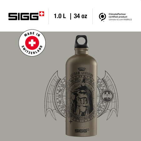 Sigg - Gourde Aluminium - Traveller Batman Guardian (The Batman) - Certifiée Neutre En CO2 - Convient Aux Boissons Gazeuses - Ét