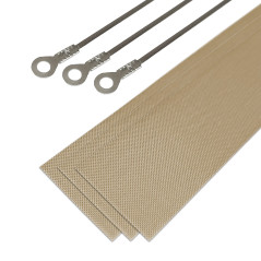 3 résistances de rechange pour scelleuse thermique de 20 cm. Maille en téflon de 225 mm, filament de 225 mm de large, 2 mm de la