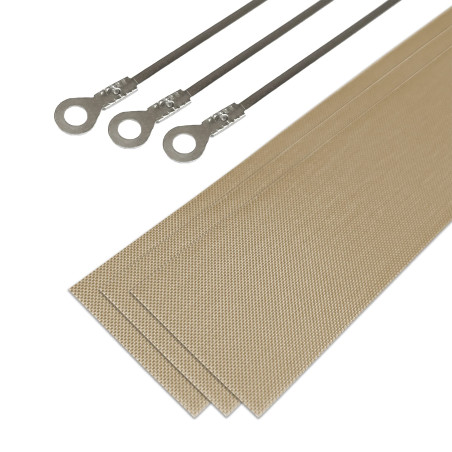 3 résistances de rechange pour scelleuse thermique de 20 cm. Maille en téflon de 225 mm, filament de 225 mm de large, 2 mm de la