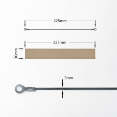 3 résistances de rechange pour scelleuse thermique de 20 cm. Maille en téflon de 225 mm, filament de 225 mm de large, 2 mm de la