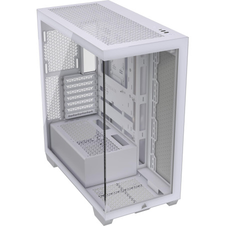 CORSAIR 3500X Boîtier PC ATX Mid-Tower – Verre Trempé Panoramique - Connexion Inversée Compatible avec La Carte Mère – Pas de Ve