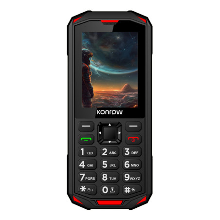 Konrow Stone Next (Téléphone Antichoc Certifié IP68-2.4'' - Hotspot WiFi - 4G - Double Sim) Noir