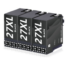 27XL Cartouche Noir d'encre Compatible pour Epson 27XL 27 XL Noir pour Workforce WF-3620 WF-7710 WF-7620 WF-7715 WF-7720 WF-7610