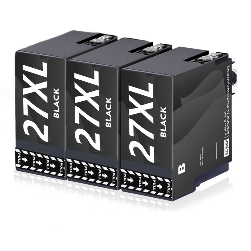 27XL Cartouche Noir d'encre Compatible pour Epson 27XL 27 XL Noir pour Workforce WF-3620 WF-7710 WF-7620 WF-7715 WF-7720 WF-7610