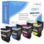 Cartouches de Toner Compatibles 4 Couleurs CS317 CX317 CS417 CX417 CS517 CX517 Capacité Standard 3000 Pages BK, 2300 Pages CMY p Cartouches de Toner Compatibles 4 Couleurs CS317 CX317 CS417 CX417 CS517 CX517 Capacité Standard 3000 Pages BK, 2300 Pages CMY p