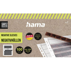 Hama Étuis à négatifs Papier Cristal, 7 bandes de 6 négatifs 24x36cm, Lot de 100 Pochettes Archivable