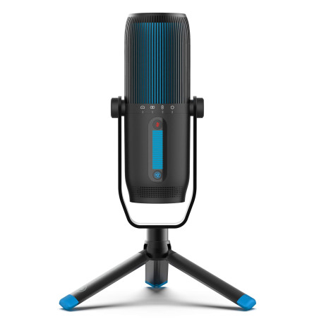 JLab Talk Pro Microphone USB Plug & Play avec USB-C, Qualité Professionnelle, 4 Diagrammes Directionnels, Contrôle du Volume, Co