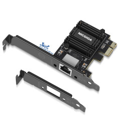 NICGIGA Adaptateur réseau PCIe Base-T 2,5 G, Realtek RTL8125B 2,5 Gbps/1 Gbps/100 Mbps, Carte réseau Gigabit PCI Express Convert
