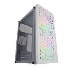 Mars Gaming MC-Core, Boîtier Gaming Ultrapcompact MicroATX, Design Frontal Metal-Mesh, 2X Ventilateurs FRGB 120mm, Fenêtre Latér
