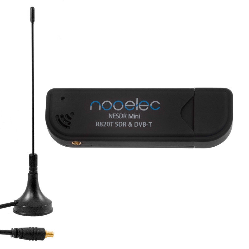Nooelec NESDR Mini USB RTL-SDR, DVB-T et ADS-B Récepteur, RTL2832U et R820T Tuner, Entrée MCX. Radio Basée sur Le Logiciel (SDR) Nooelec NESDR Mini USB RTL-SDR, DVB-T et ADS-B Récepteur, RTL2832U et R820T Tuner, Entrée MCX. Radio Basée sur Le Logiciel (SDR)