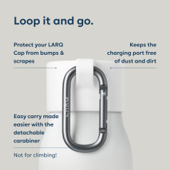 LARQ Active Loop - Blanc - Protecteur d'impact pour Votre Bouchon LARQ avec Mousqueton Facile à Transporter