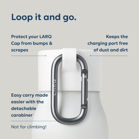 LARQ Active Loop - Blanc - Protecteur d'impact pour Votre Bouchon LARQ avec Mousqueton Facile à Transporter