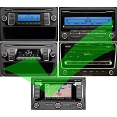 BlueMusic Interface Audio Bluetooth 12 Broches Compatible avec VW RCD 210 RNS 310 315 - Skoda Beat Cruise Swing - Audi Chorus Co