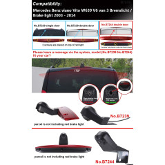 Voiture Troisième monté sur Le Toit Haut caméra lumière de Frein Vue arrière Voiture de Vision caméra de Recul Replacement for V