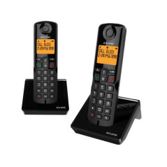 Alcatel S280 duo noir, Telephone sans fil duo, mains libres, Repertoire 50 noms et numeros fonction blocage des appels indésirab