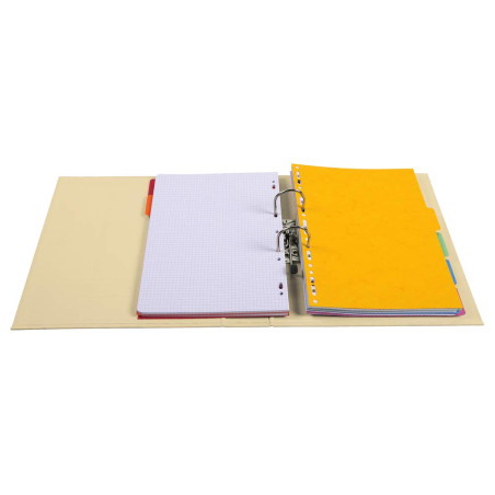 Exacompta - Réf. 53750E - Carton de 10 Classeurs à levier A4 Prem'Touch - Dos de 70 mm - Mécanique 75 mm - Dimensions extérieure