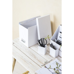 Bigso Box of Sweden 944145544 Porte Dossier Panneau de Fibre Blanc 35 x 18,5 x 27 cm