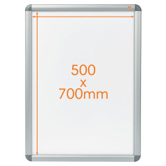 Nobo - Porte-Affiche Mural pour Affiches de 500 x 700 mm avec Cadre Clipsable en Aluminium, Façade avec Revêtement Anti-Reflet,