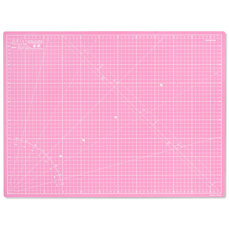 Elan Tapis de Découpe A2 Rose, Tapis de Coupe Auto-cicatrisant 45x60 CM, Planche de Découpe à 5 Couches, Self-Healing Cutting Ma Elan Tapis de Découpe A2 Rose, Tapis de Coupe Auto-cicatrisant 45x60 CM, Planche de Découpe à 5 Couches, Self-Healing Cutting Ma