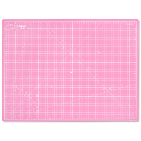 Elan Tapis de Découpe A2 Rose, Tapis de Coupe Auto-cicatrisant 45x60 CM, Planche de Découpe à 5 Couches, Self-Healing Cutting Ma