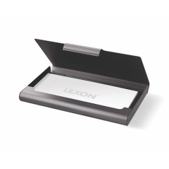 Lexon Unisex's Box Aluminium Business Card Case – Grey