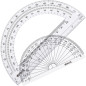 EBOOT Règle d'angle 180 degrés, 25,4 cm, en plastique transparent, moulée par injection EBOOT Règle d'angle 180 degrés, 25,4 cm, en plastique transparent, moulée par injection