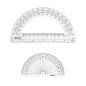 EBOOT Règle d'angle 180 degrés, 25,4 cm, en plastique transparent, moulée par injection EBOOT Règle d'angle 180 degrés, 25,4 cm, en plastique transparent, moulée par injection